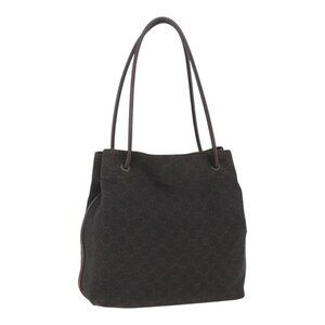 Authentic GUCCI GG Canvas Shoulder Bag Dark Brown 101341